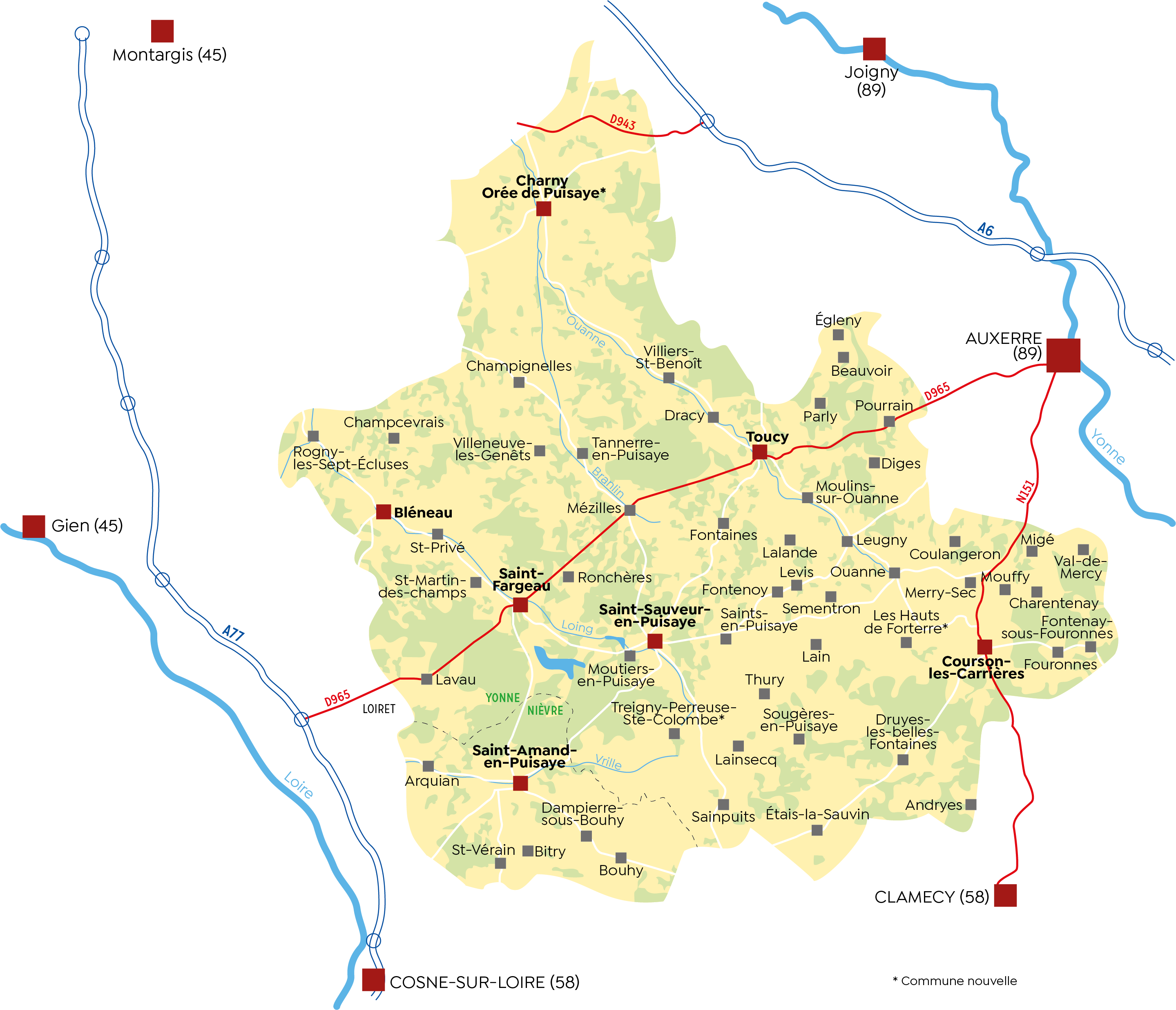 CCPF carte complète Carte du territoire