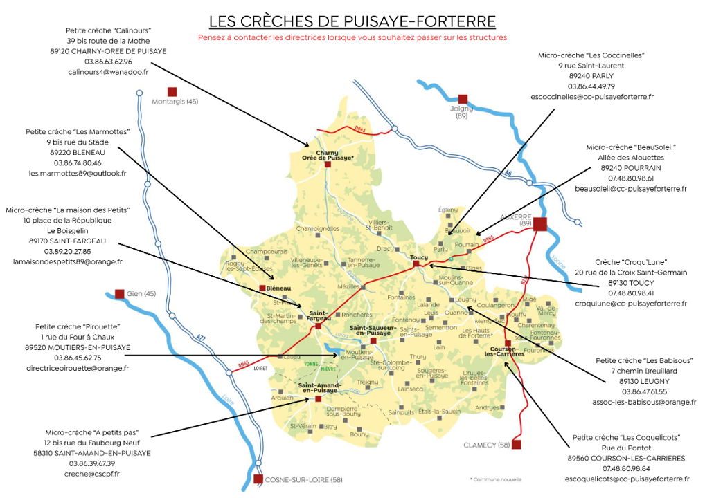 Carte des crèches de PF